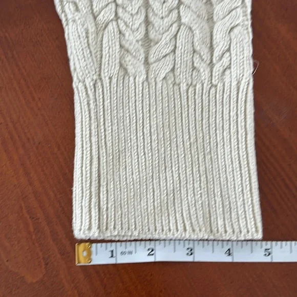 (S) Zara Women’s Cable Knit Sweater Turtleneck Cream Oversized - Picture 8 of 8